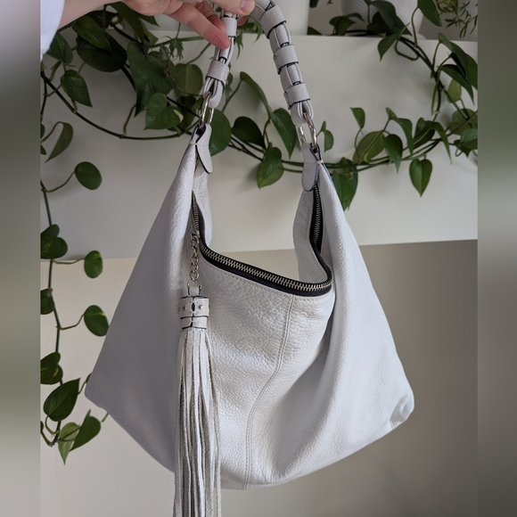 Danier Handbags - Elegant White Leather Hobo Bag